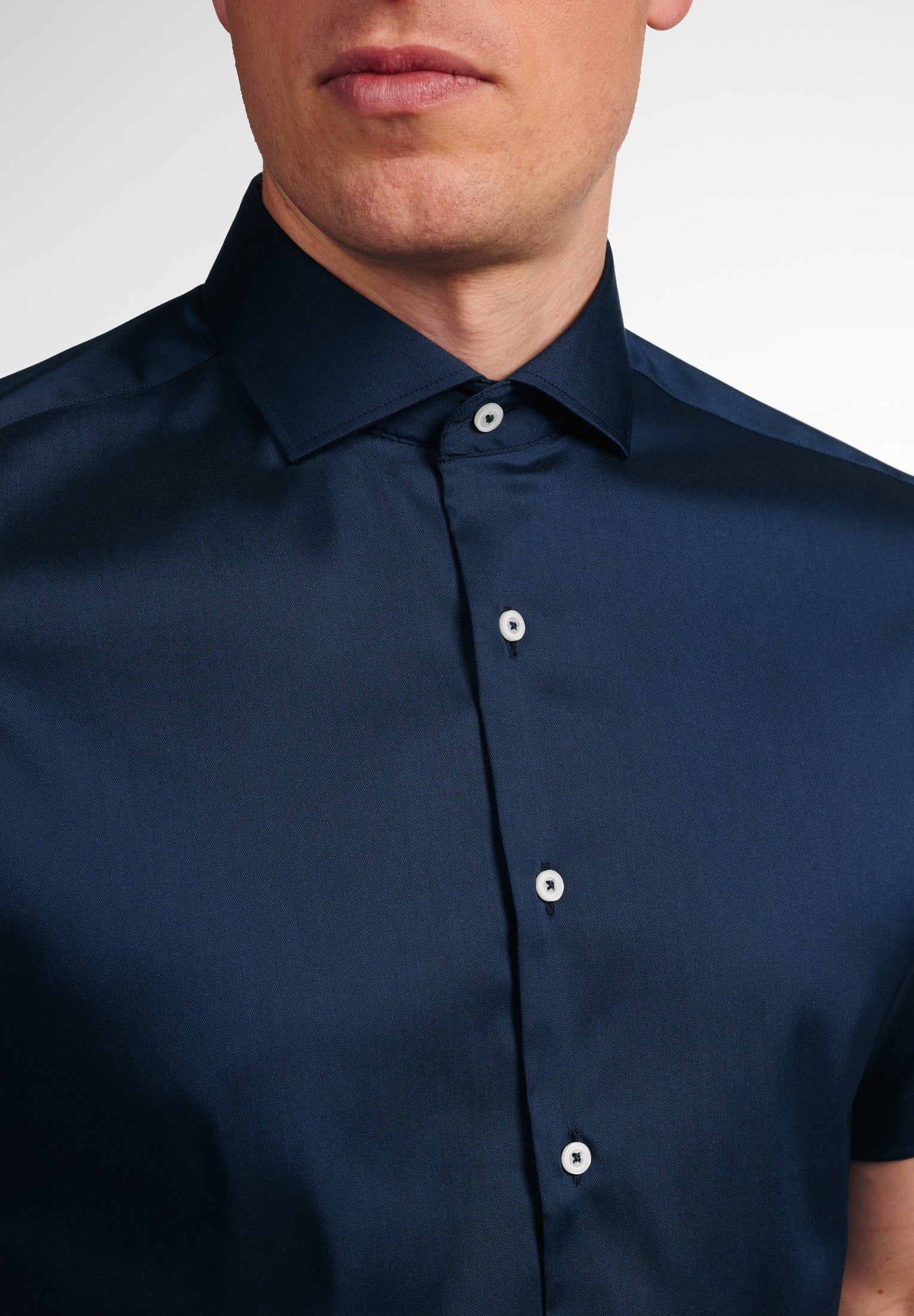 ETERNA SLIM FIT Performance Shirt - Deep Atlantic Navy - 3377-19-G182 von Eterna