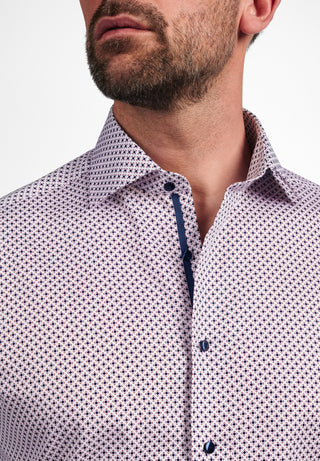 ETERNA MODERN FIT Langarm Hemd - Rose Oxford Navy - 8079-56-X18K