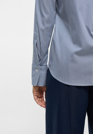ETERNA REGULAR FIT Langarm Bluse - Coastal Ripple Blue - 6419-19-D279