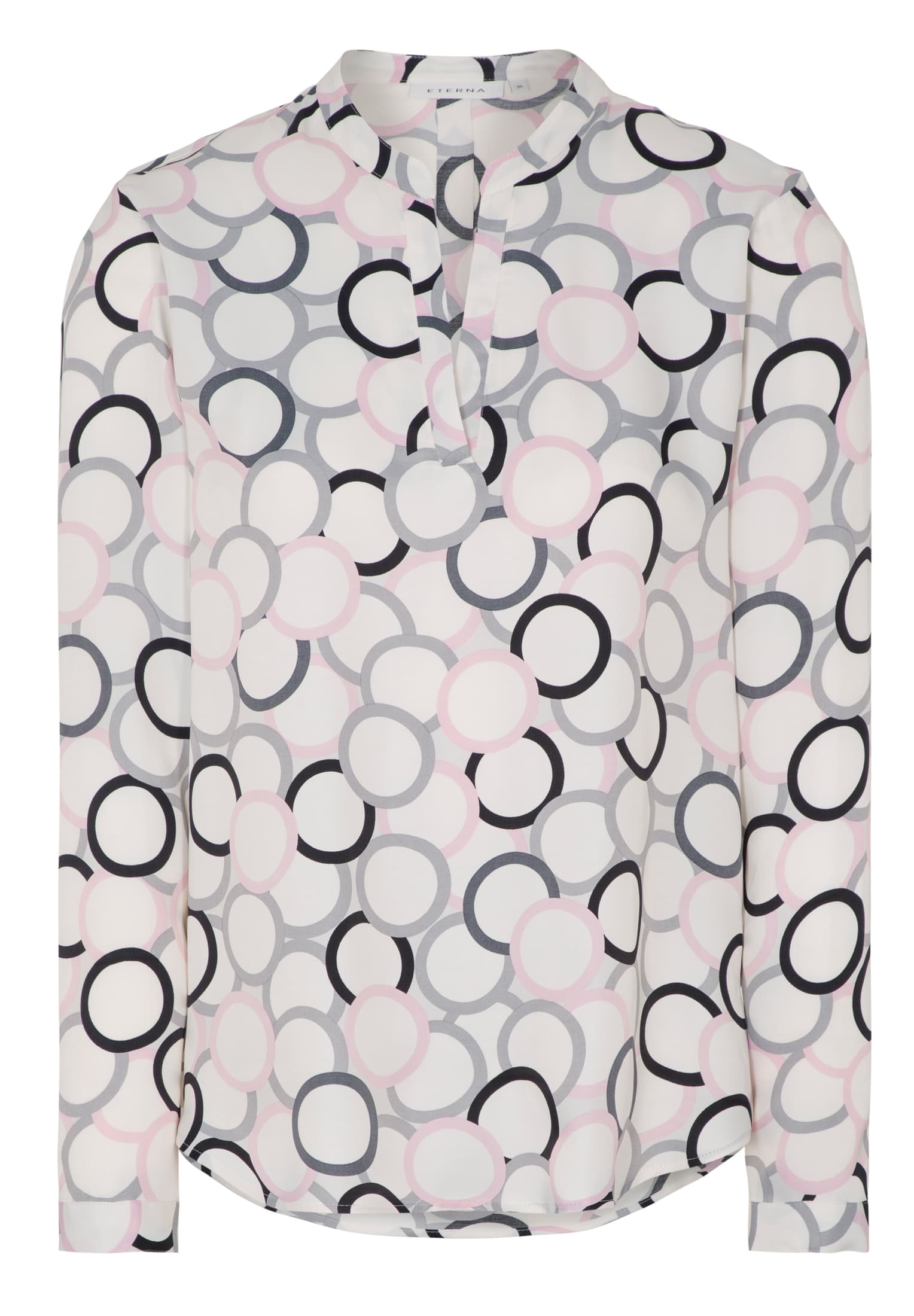 ETERNA CLASSIC FIT Langarm Bluse - Blush Marble Multi - 7458-30-D931