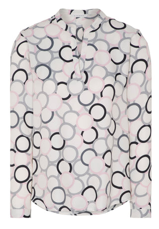 ETERNA CLASSIC FIT Langarm Bluse - Blush Marble Multi - 7458-30-D931