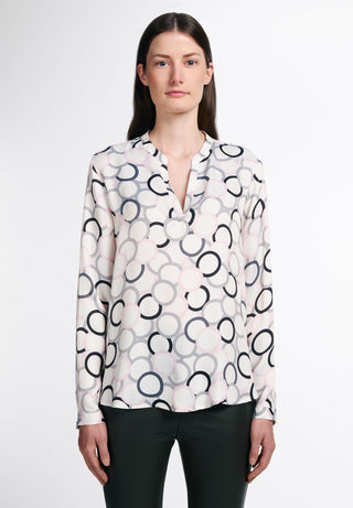 ETERNA CLASSIC FIT Langarm Bluse - Blush Marble Multi - 7458-30-D931