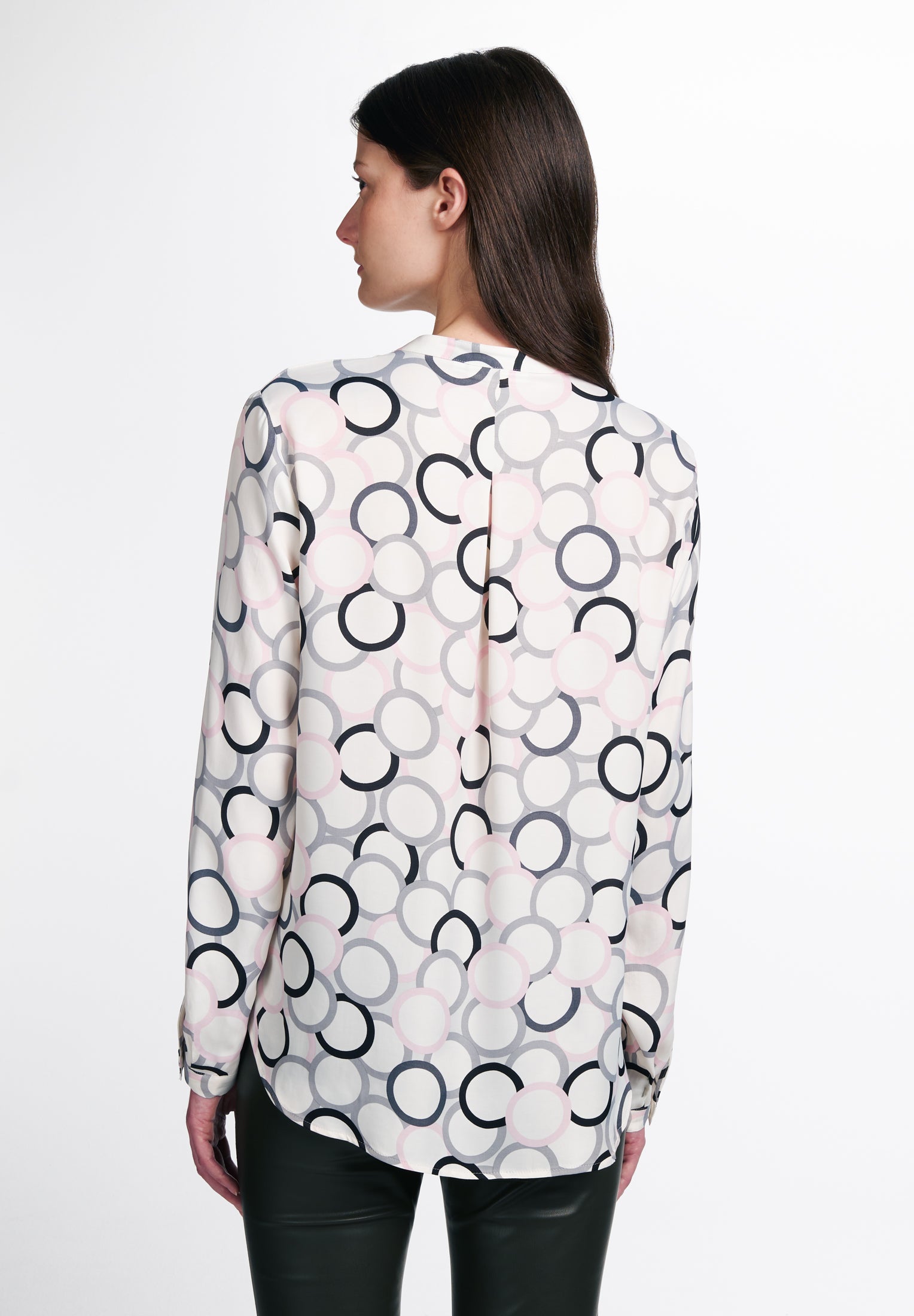 ETERNA CLASSIC FIT Langarm Bluse - Blush Marble Multi - 7458-30-D931 von Eterna