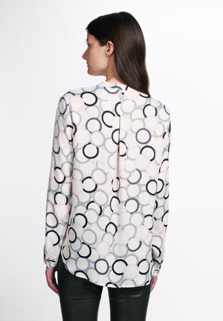ETERNA CLASSIC FIT Langarm Bluse - Blush Marble Multi - 7458-30-D931