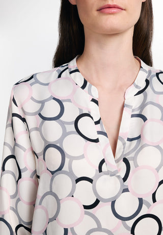 ETERNA CLASSIC FIT Langarm Bluse - Blush Marble Multi - 7458-30-D931