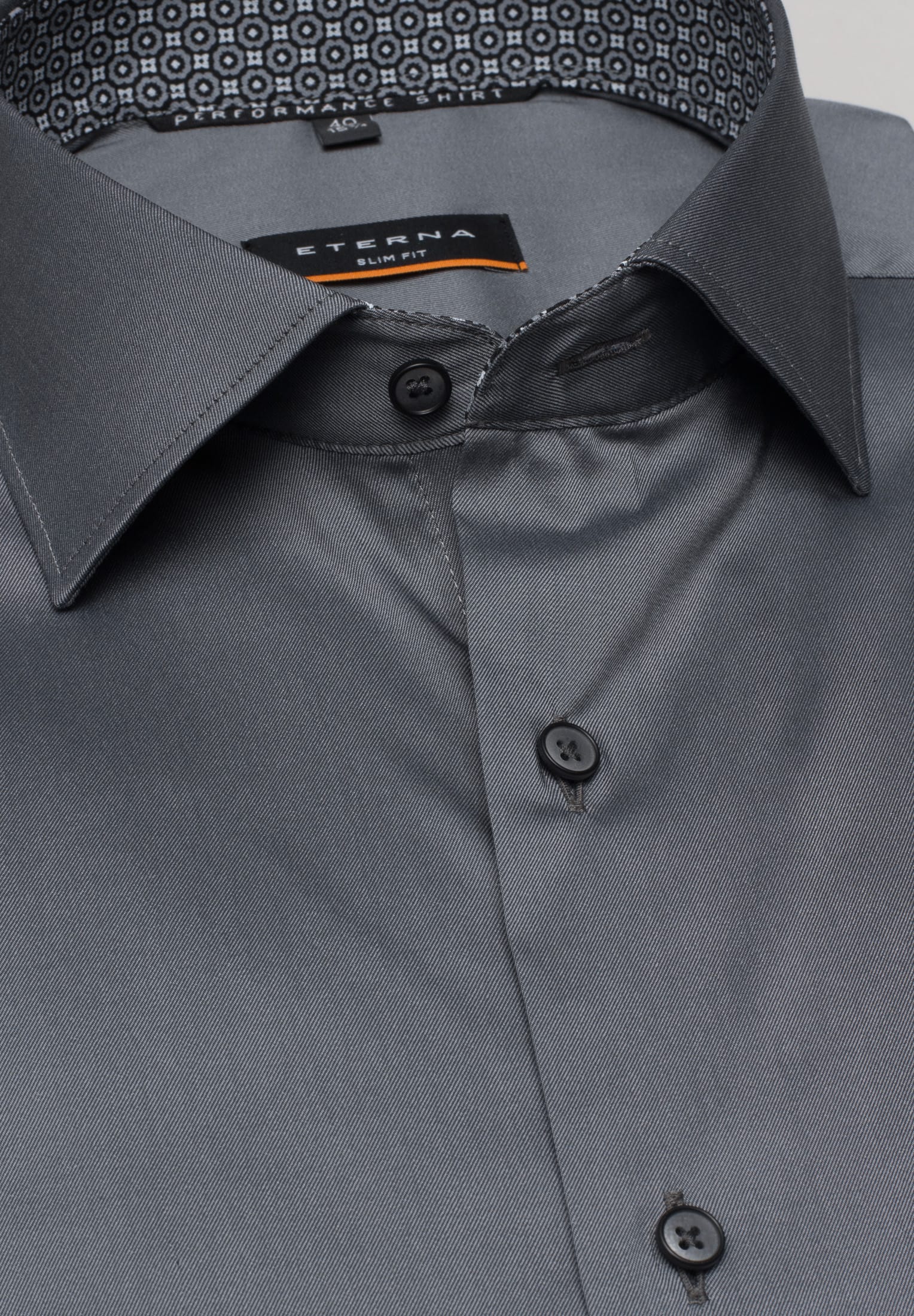 ETERNA Slim Fit Performance Shirt - Midnight Steel Gray - 3377-35-F140 von Eterna