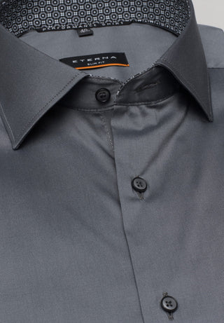 ETERNA Slim Fit Performance Shirt - Midnight Steel Gray - 3377-35-F140