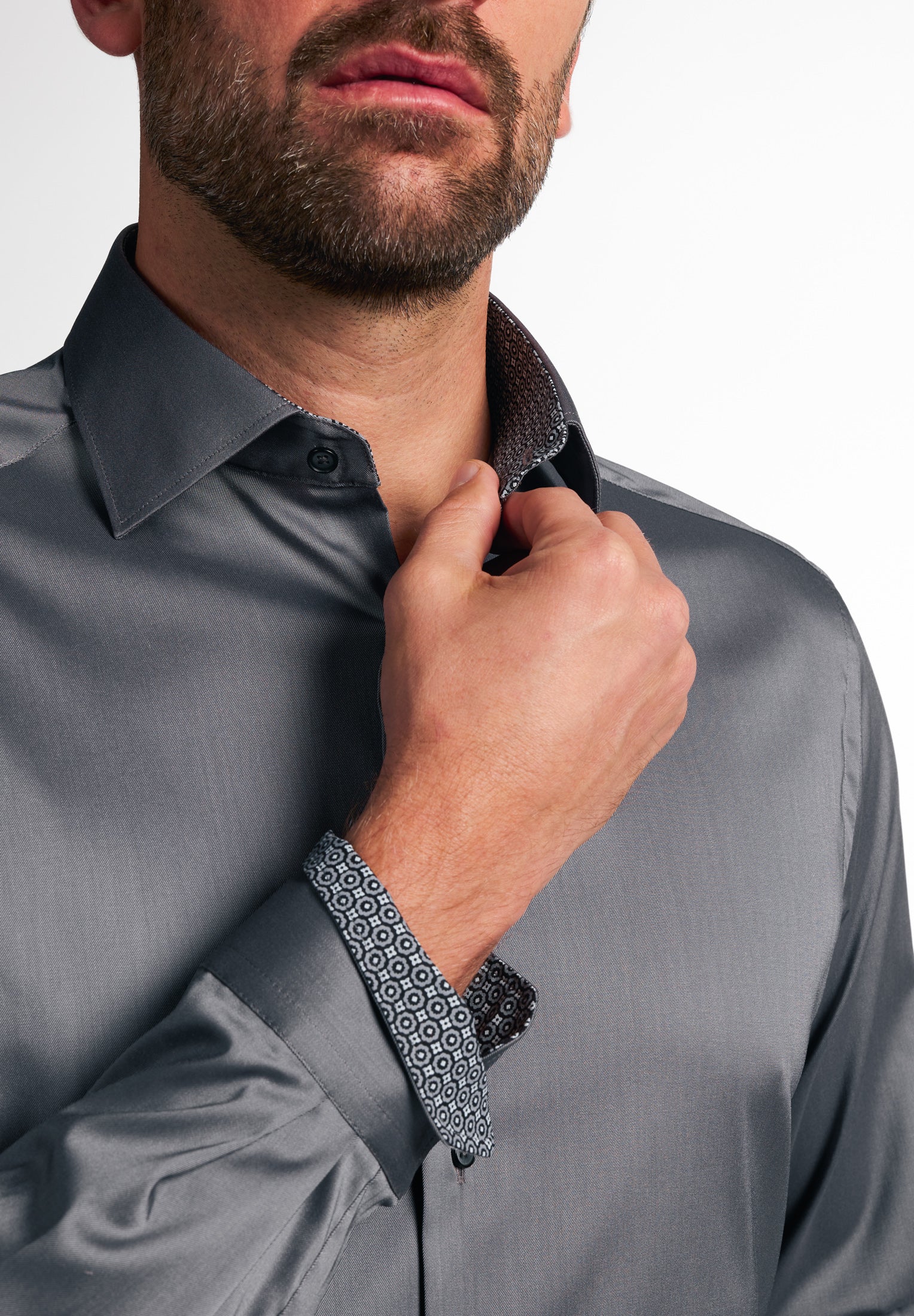 ETERNA MODERN FIT Performance Shirt - Pewter Slate - 3377-35-X14K von Eterna