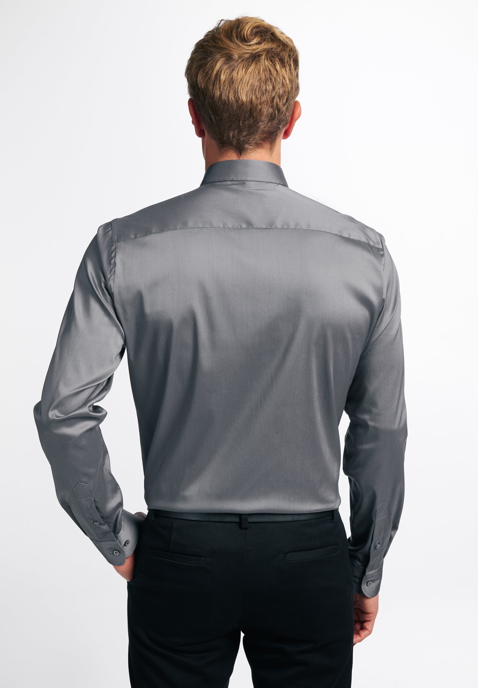 ETERNA Slim Fit Performance Shirt - Steelwood Grey - 3377-35-F170 von Eterna