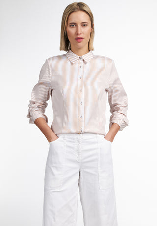 ETERNA REGULAR FIT Bluse - Honey Stripe Sand - 6281-20-D708