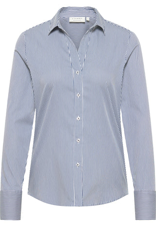 ETERNA REGULAR FIT Langarm Bluse - Coastal Ripple Blue - 6419-19-D279