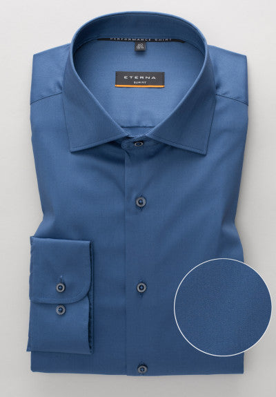 ETERNA COMFORT FIT Performance Shirt - Azure Breeze Blue - 3377-07-E17K