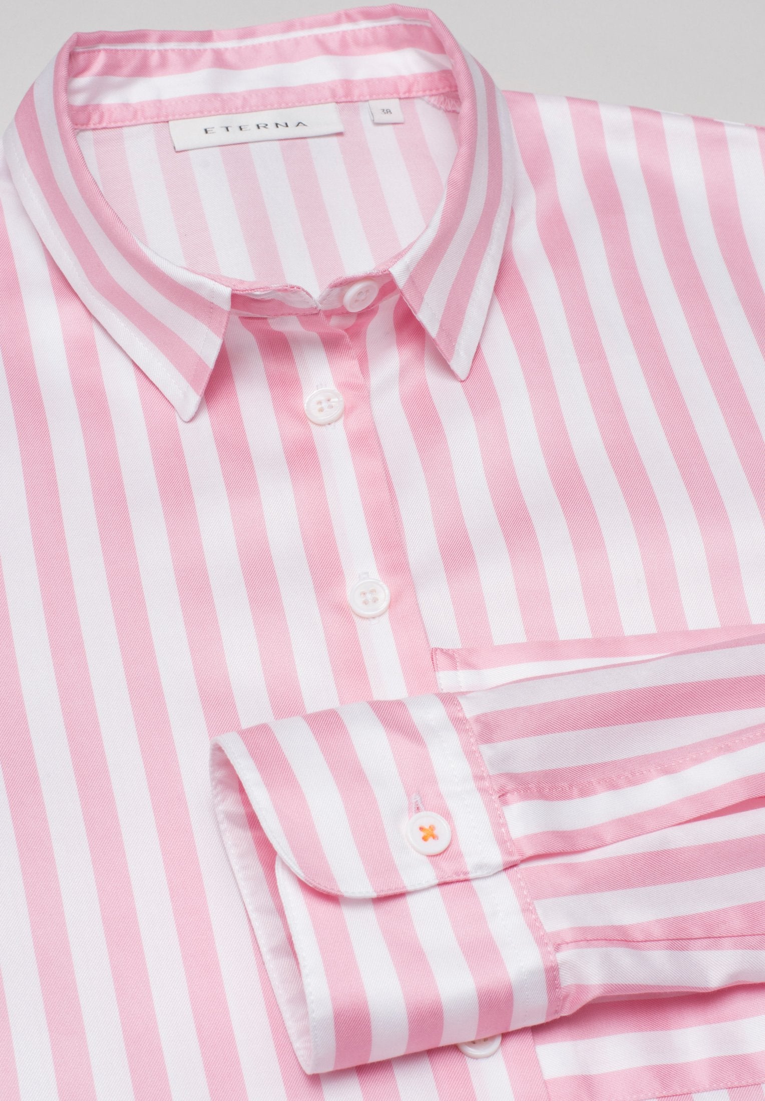 ETERNA CLASSIC FIT Bluse - Candy Stripe Pink - 6050-52-D933