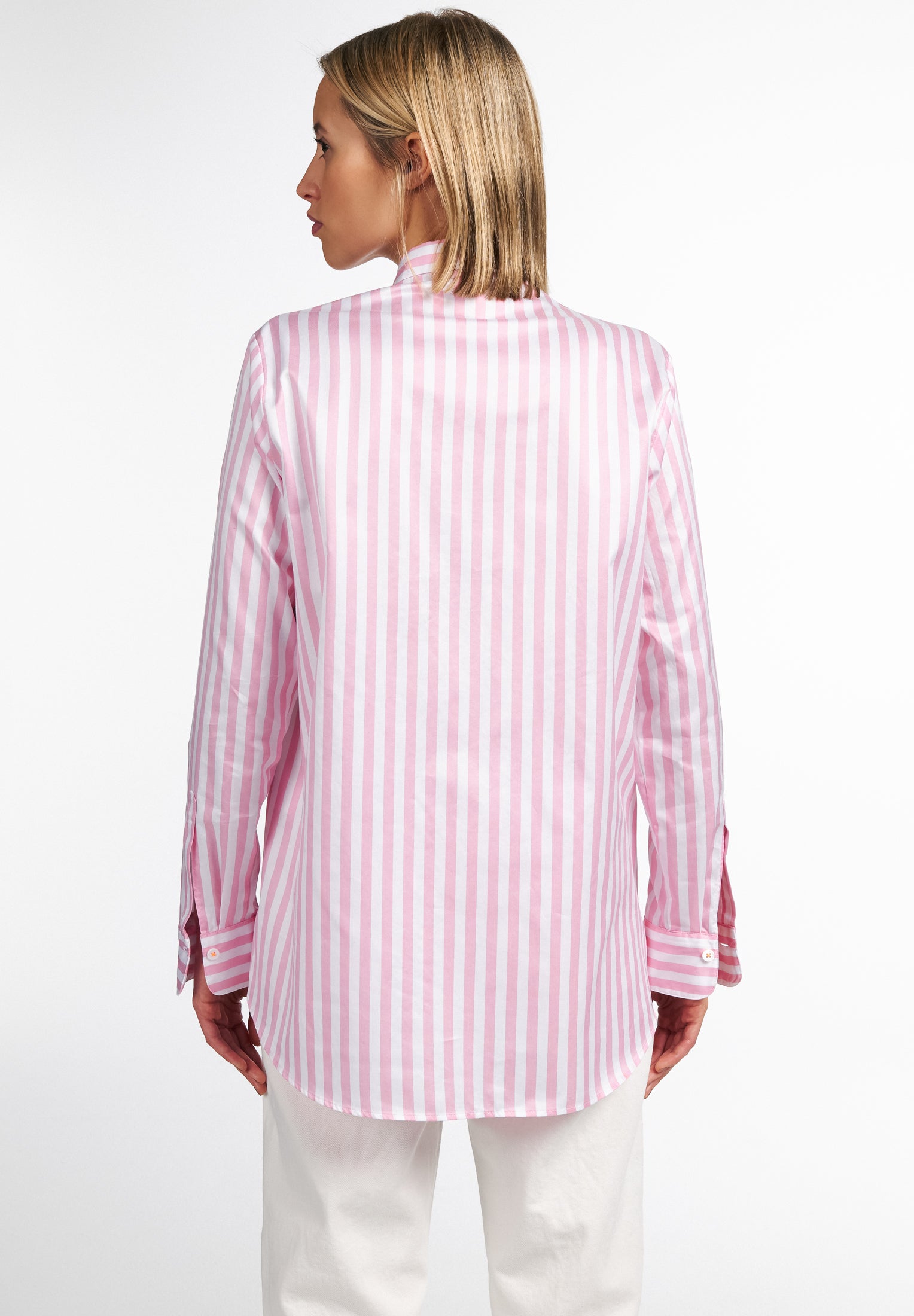 ETERNA CLASSIC FIT Bluse - Candy Stripe Pink - 6050-52-D933 von Eterna