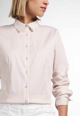 ETERNA REGULAR FIT Bluse - Honey Stripe Sand - 6281-20-D708