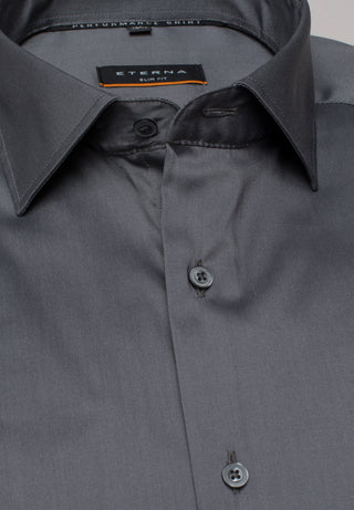 ETERNA Slim Fit Performance Shirt - Steelwood Grey - 3377-35-F170