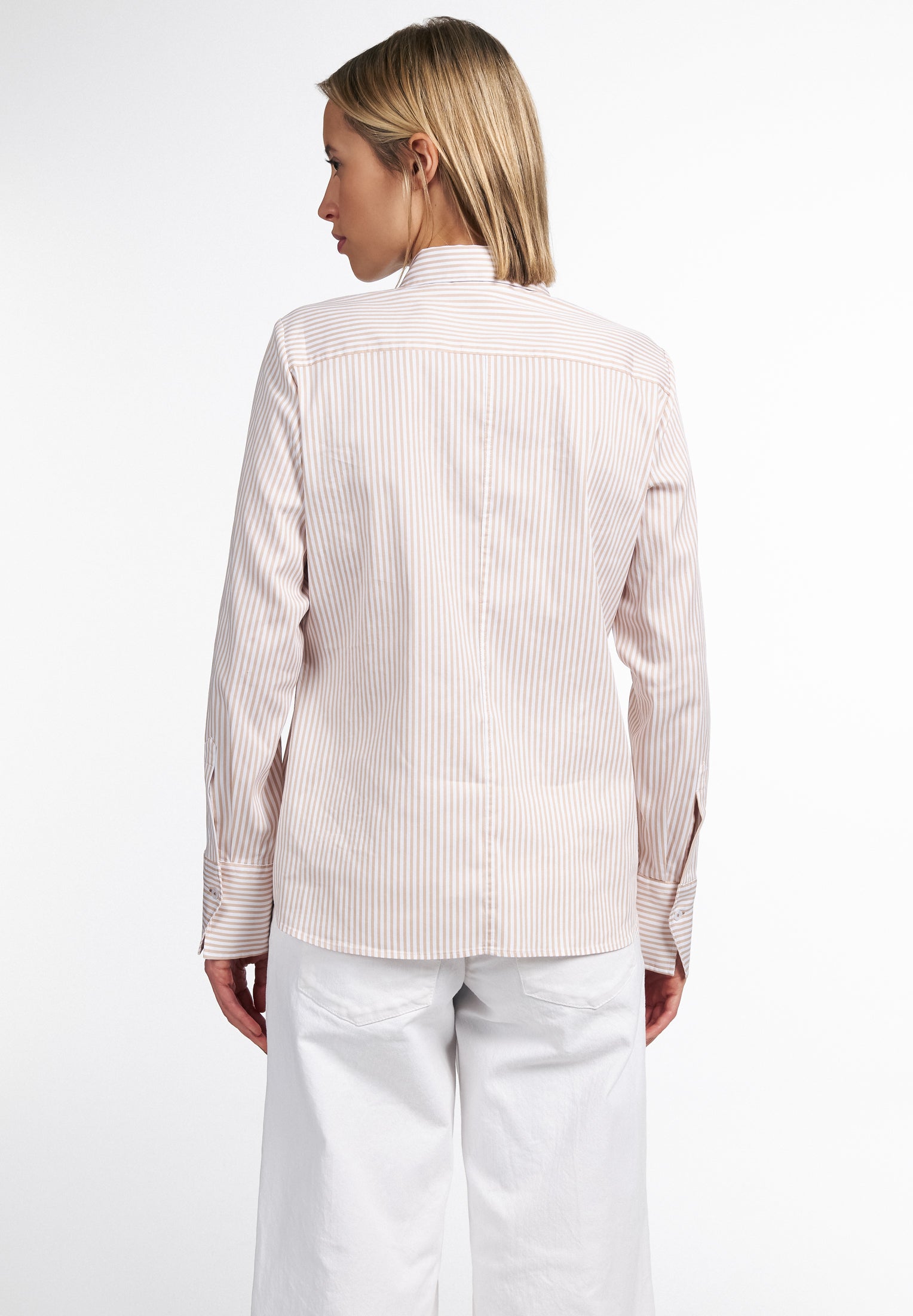 ETERNA REGULAR FIT Bluse - Honey Stripe Sand - 6281-20-D708 von Eterna