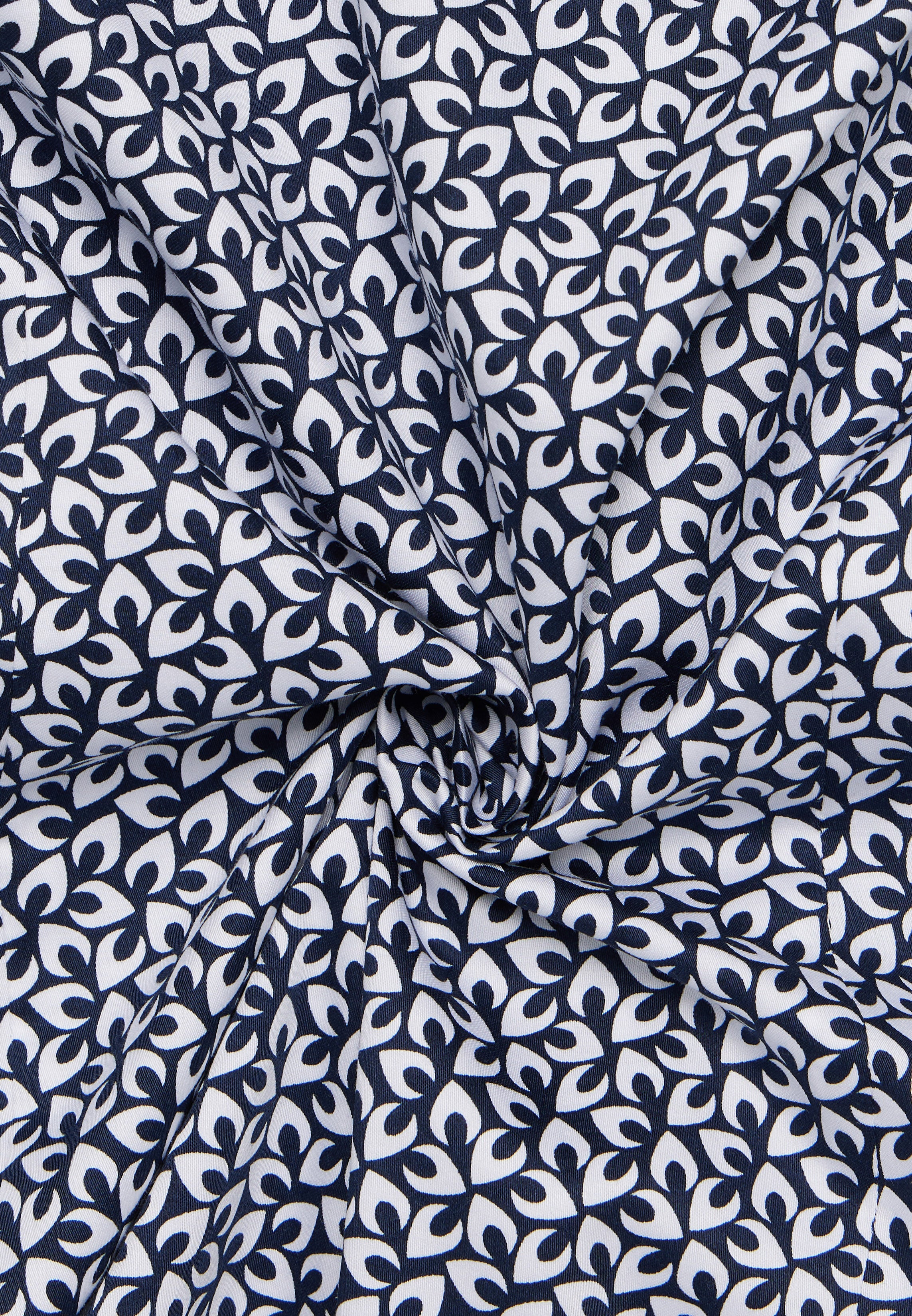ETERNA REGULAR FIT Langarm Bluse - Ivory Ink Blue - 7690-19-D266 von Eterna