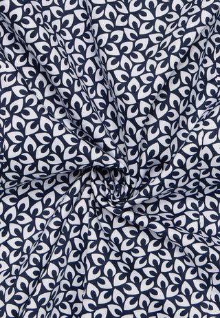 ETERNA REGULAR FIT Langarm Bluse - Ivory Ink Blue - 7690-19-D266