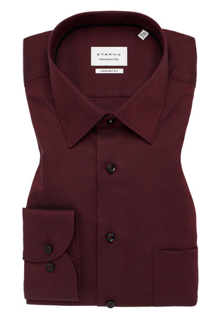 ETERNA COMFORT FIT Langarm Hemd - Velvet Plum Red - 8464-97-E181