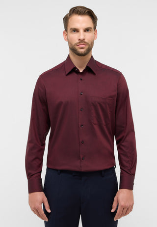ETERNA COMFORT FIT Langarm Hemd - Velvet Plum Red - 8464-97-E181