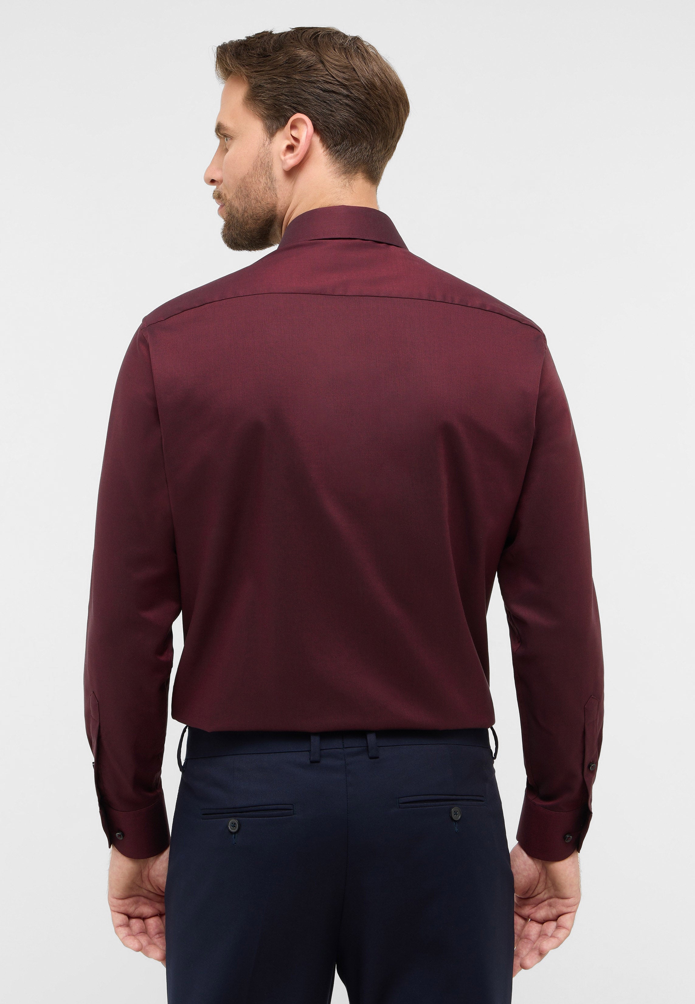 ETERNA COMFORT FIT Langarm Hemd - Velvet Plum Red - 8464-97-E181 von Eterna
