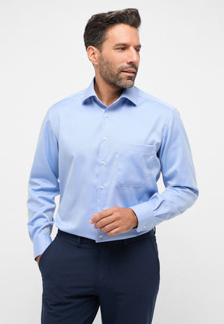 ETERNA COMFORT FIT Cover Shirt Twill - Sky Mist Blue - 8817-14-E19K