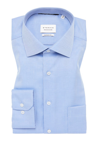 ETERNA COMFORT FIT Cover Shirt Twill - Sky Mist Blue - 8817-14-E19K