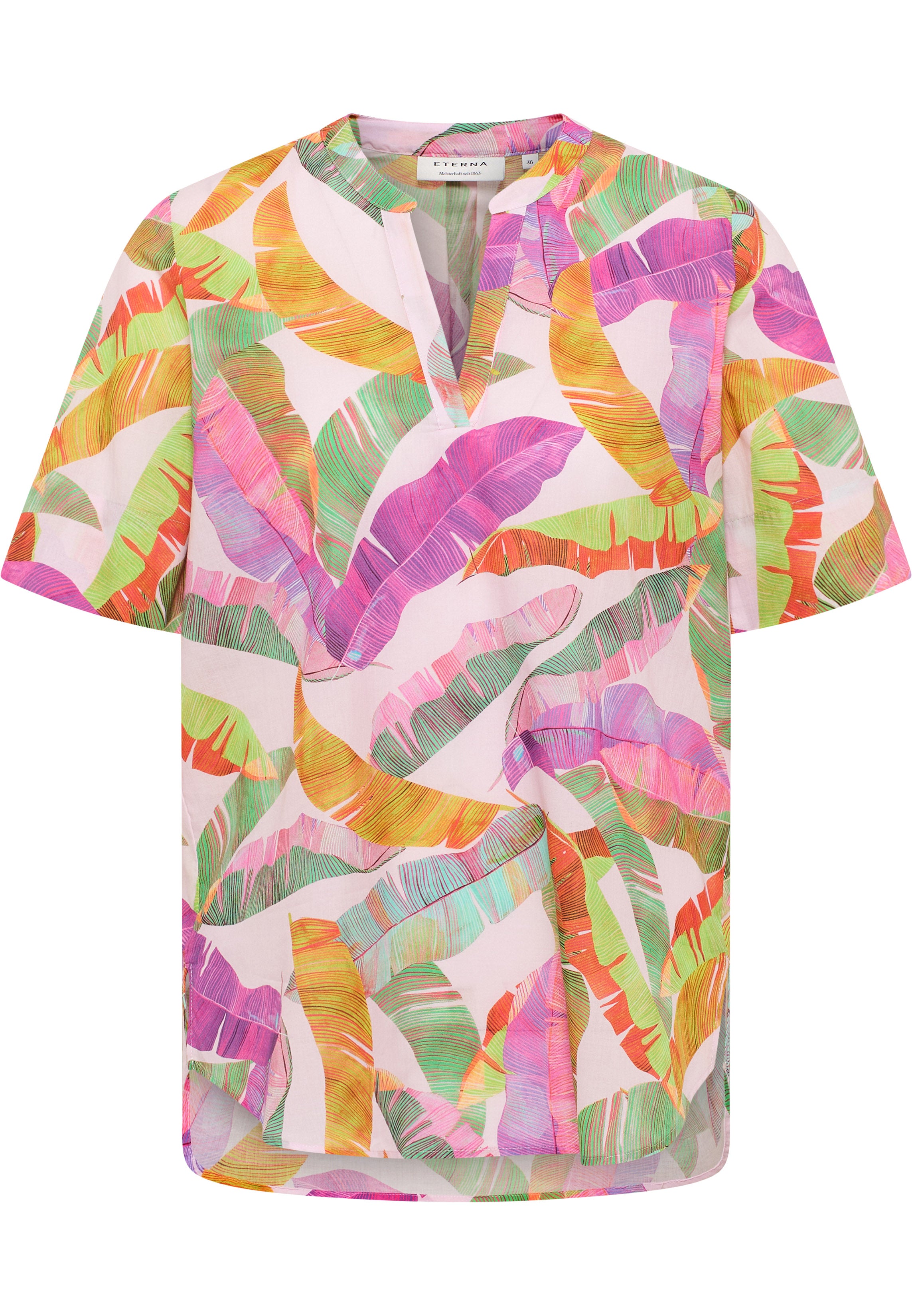 ETERNA LOOSE FIT Kurzarm Bluse - Watercolor Festival Pink - 7181-51-H931