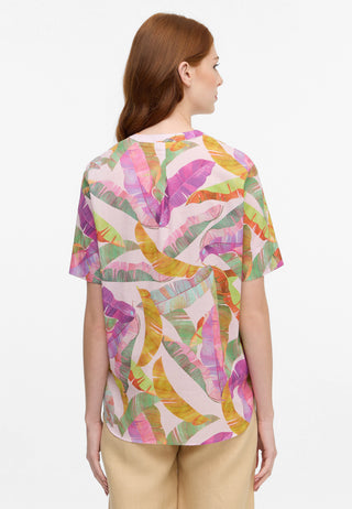 ETERNA LOOSE FIT Kurzarm Bluse - Watercolor Festival Pink - 7181-51-H931