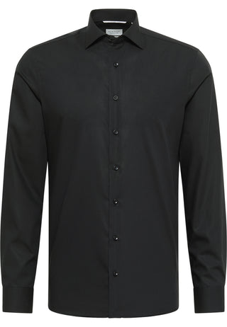 ETERNA SLIM FIT Langarm Hemd - Midnight Silk Black - 1100-39-F170
