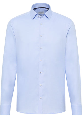 ETERNA SLIM FIT Langarm Hemd - Sky Seersucker Blue - 8464-12-F171