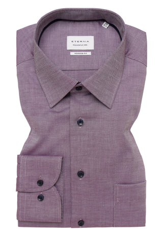 ETERNA MODERN FIT Langarm Hemd - Violet Brick Dust - 8464-59-X181
