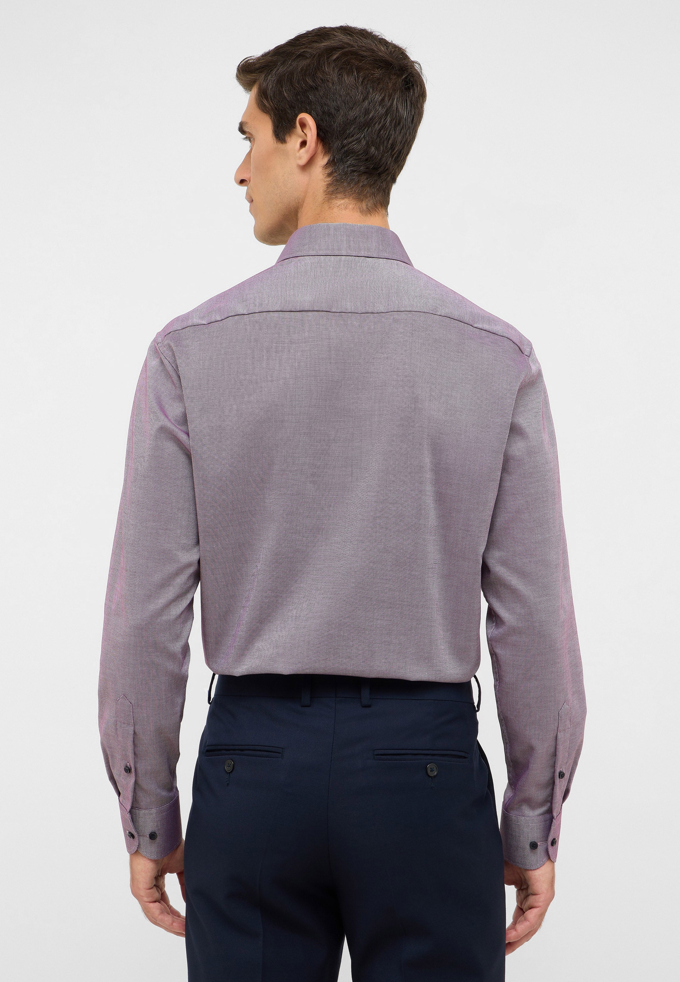 ETERNA MODERN FIT Langarm Hemd - Violet Brick Dust - 8464-59-X181 von Eterna