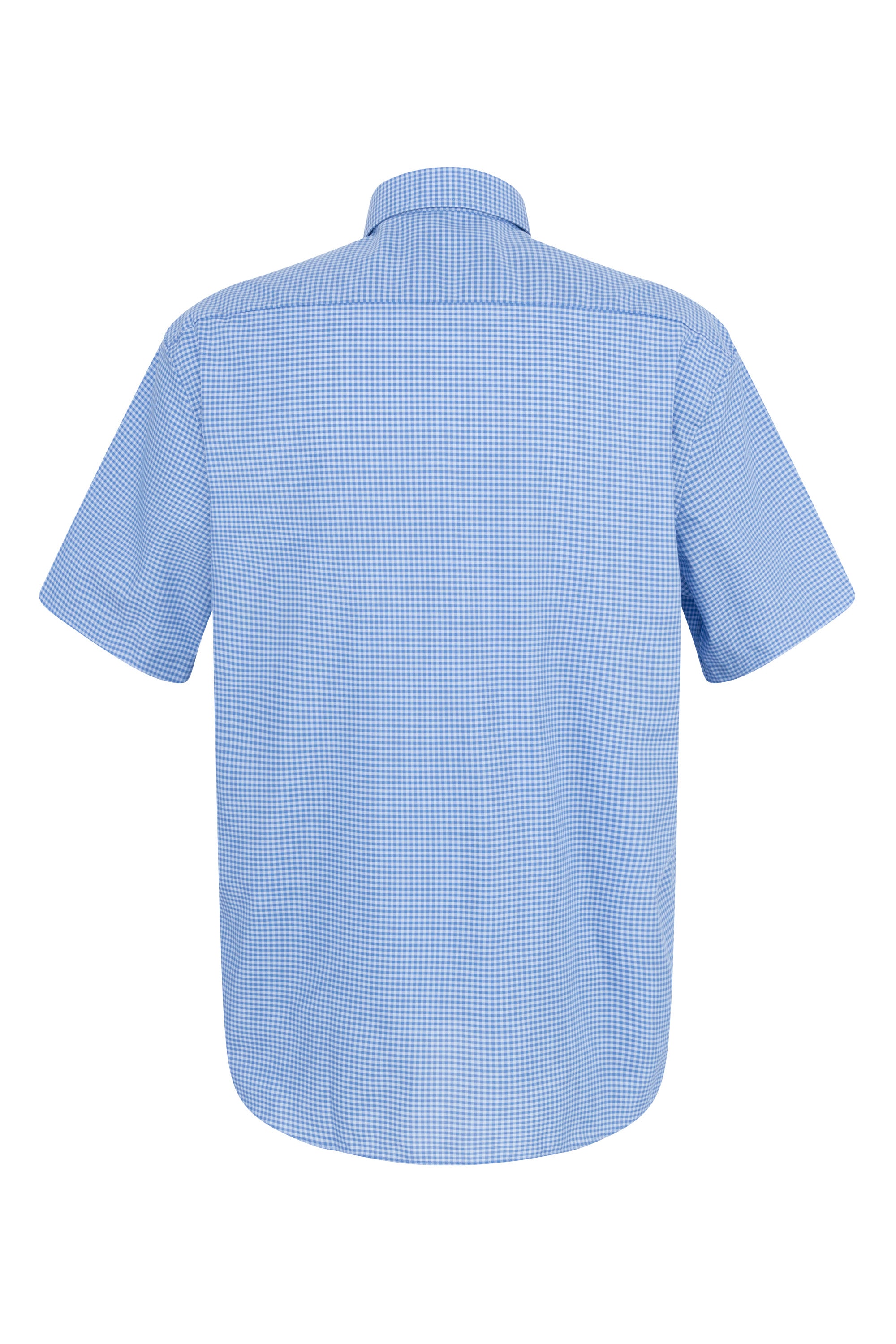 ETERNA COMFORT FIT Kurzarm Hemd - Sky Gingham Mist - 8913-11-K146