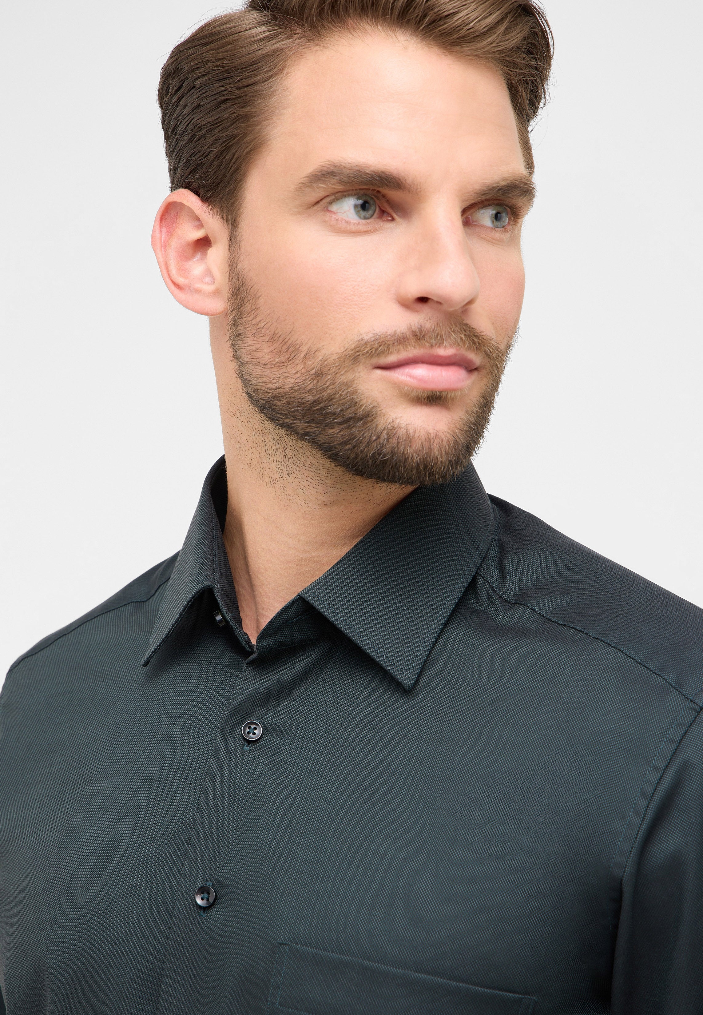 ETERNA COMFORT FIT Langarm Hemd - Deep Atlantic Green - 8464-49-E181 von Eterna