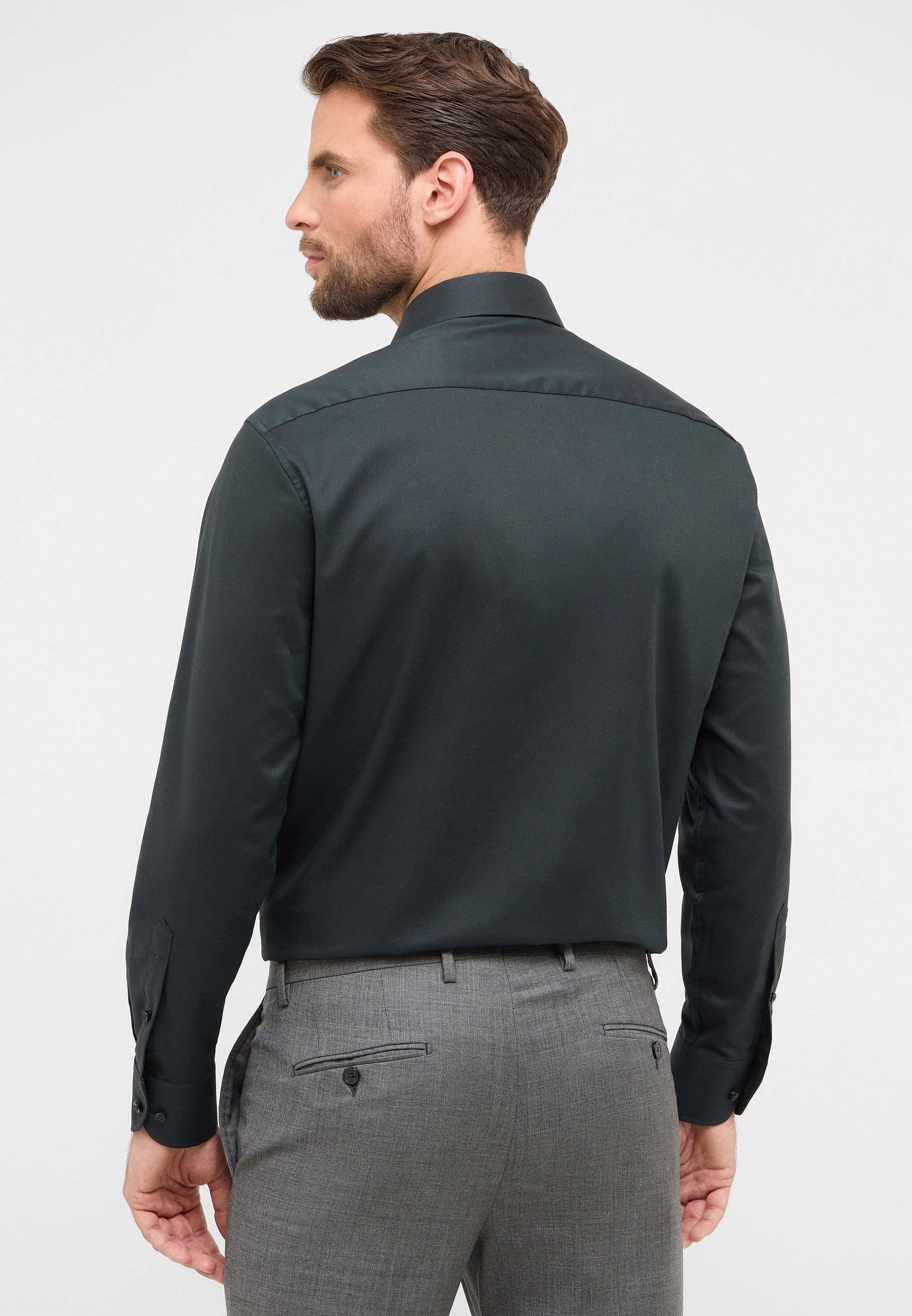 ETERNA COMFORT FIT Langarm Hemd - Deep Atlantic Green - 8464-49-E181 von Eterna