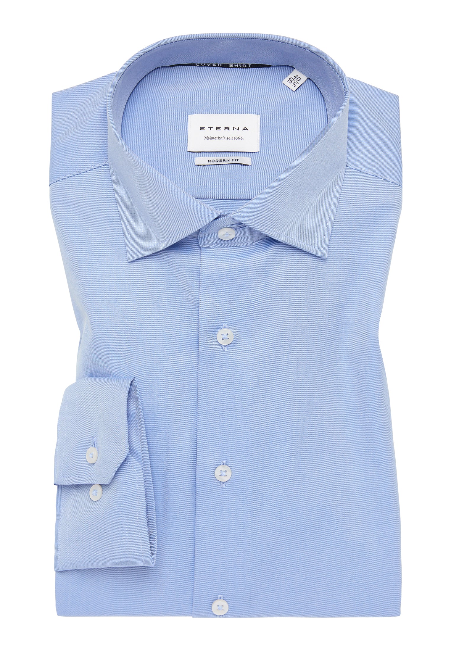 ETERNA MODERN FIT COVER SHIRT Langarm Hemd - Sky Washed Breeze - 8817-14-X18K
