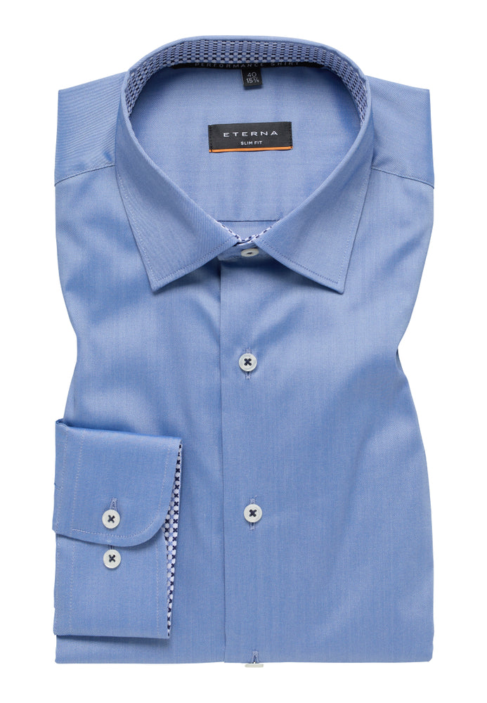 ETERNA Slim Fit Performance Shirt - Sky Blue Haze - 3372-15-F14P von Eterna