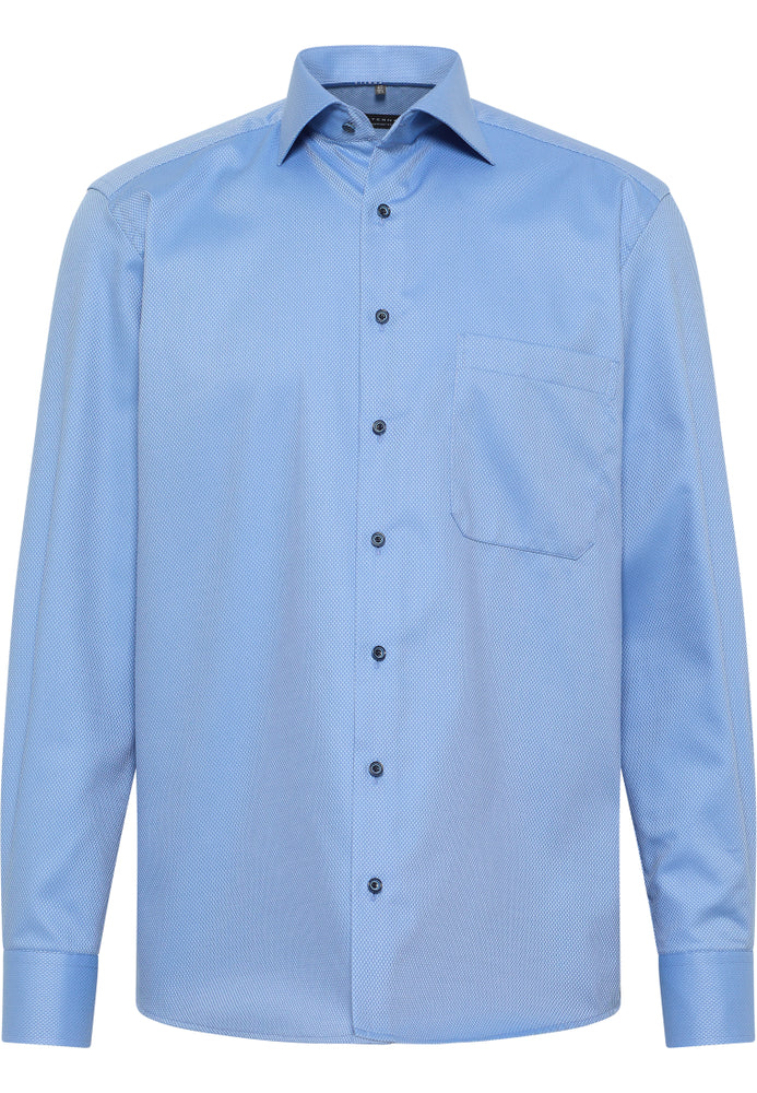 ETERNA COMFORT FIT Langarm Hemd - Sky Mosaic Blue - 3324-14-E19K