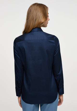 ETERNA FITTED Performance Shirt Langarm Bluse - Midnight Indigo - 5377-19-DF04