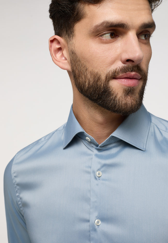 ETERNA SLIM FIT Performance Shirt - Moonstone Blue - 3377-31-F170 von Eterna