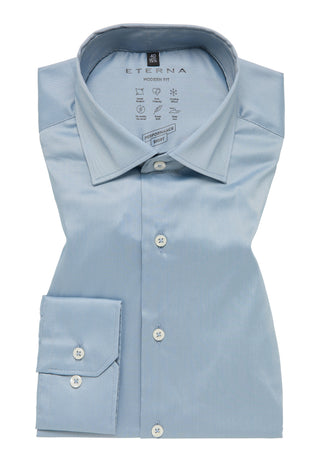 ETERNA MODERN FIT Performance Shirt - Skylight Steel - 3377-31-X18K