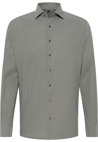 ETERNA SLIM FIT Performance Shirt Langarm Hemd - Grey Sage Twill - 3377-44-F170