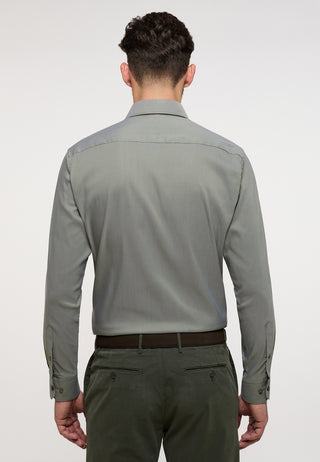 ETERNA SLIM FIT Performance Shirt Langarm Hemd - Grey Sage Twill - 3377-44-F170