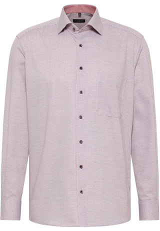 ETERNA COMFORT FIT Langarm Hemd - Blush Harbor Check - 8184-82-E15K