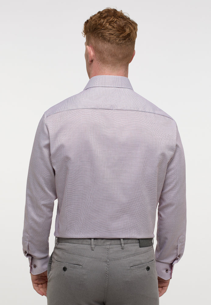 ETERNA COMFORT FIT Langarm Hemd - Blush Harbor Check - 8184-82-E15K von Eterna