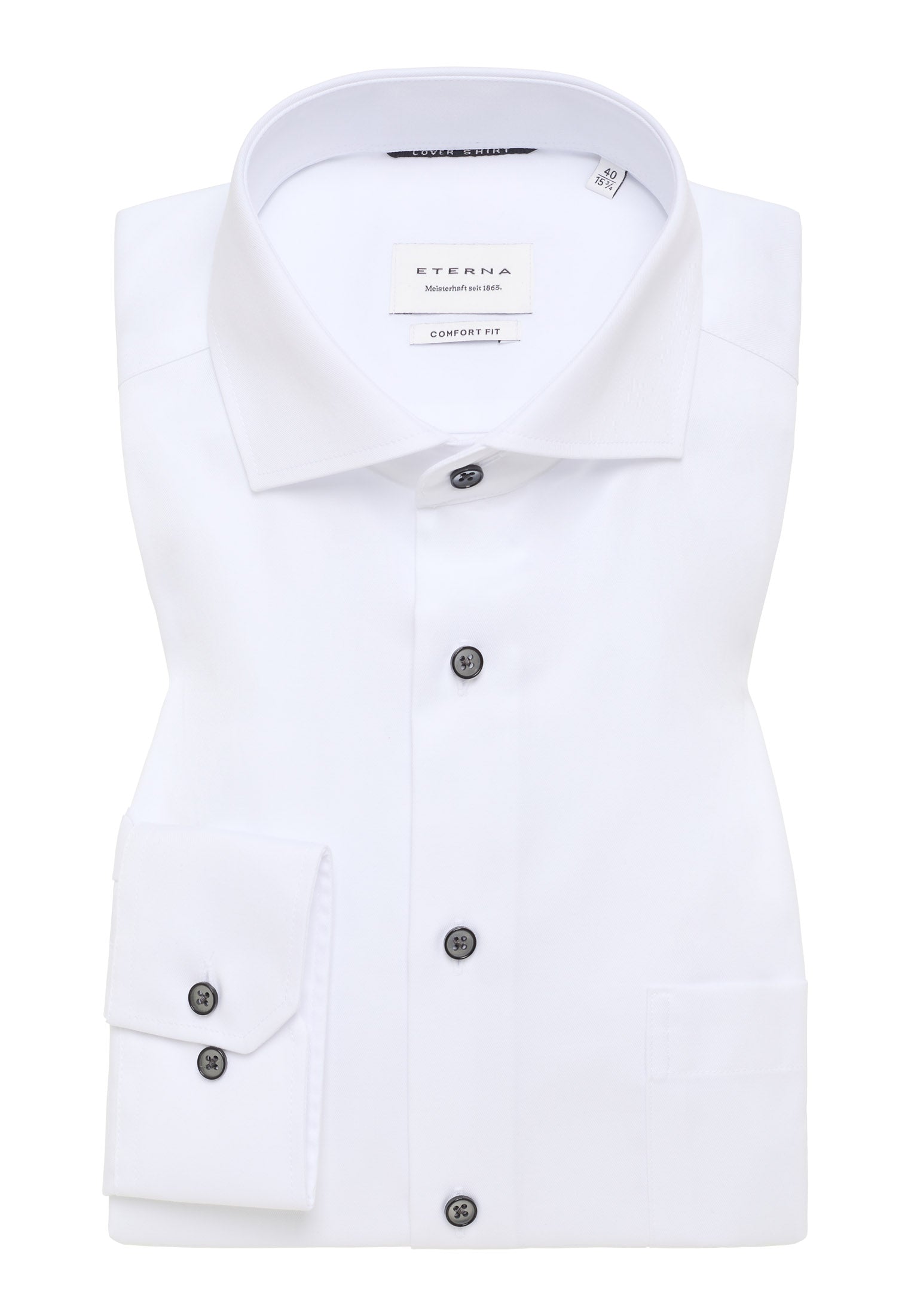 ETERNA COMFORT FIT COVER SHIRT - Bright White Oxford - 8819-00-E18V
