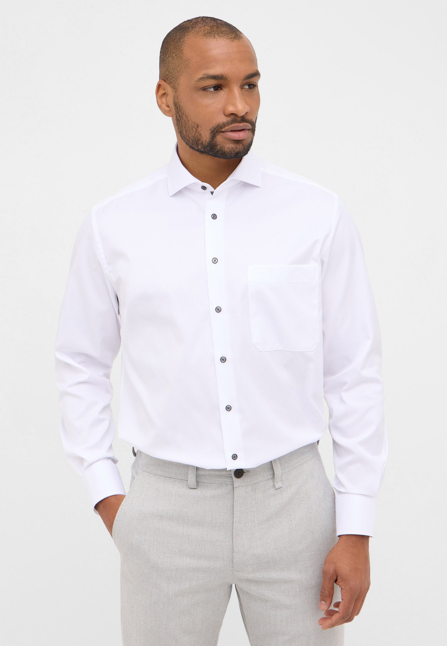 ETERNA COMFORT FIT COVER SHIRT - Bright White Oxford - 8819-00-E18V von Eterna