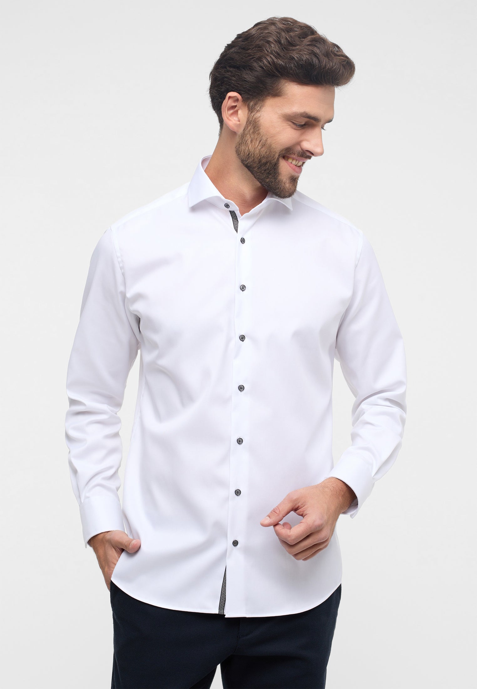 ETERNA MODERN FIT COVER SHIRT - Frosted Cloud White - 8819-00-X17V von Eterna